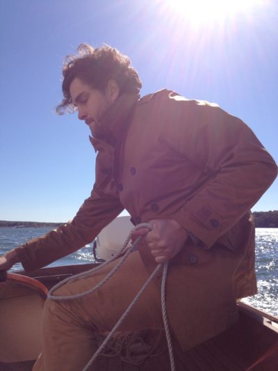 First Mate Andrew sailing in Three Mile Harbor
