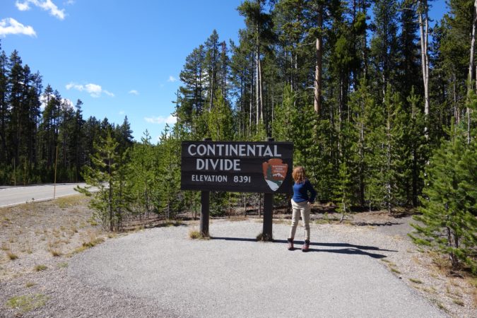Crossing continental divide yellowstone national park