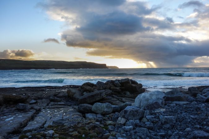 sunset cliffs rocks moher doolin ireland atlantic