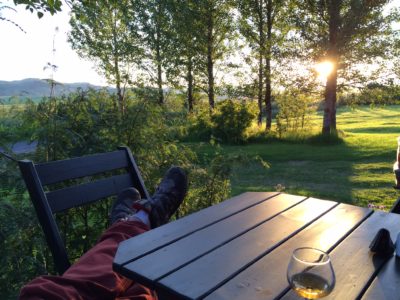 Longest sunset before midnight sun at the cabin