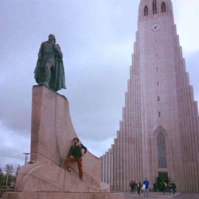 Andrew picture here with Leifur Eiríksson