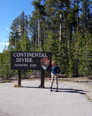Crossing continental divide yellowstone national park