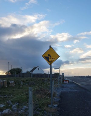 cliff drive warning sign doolin ireland
