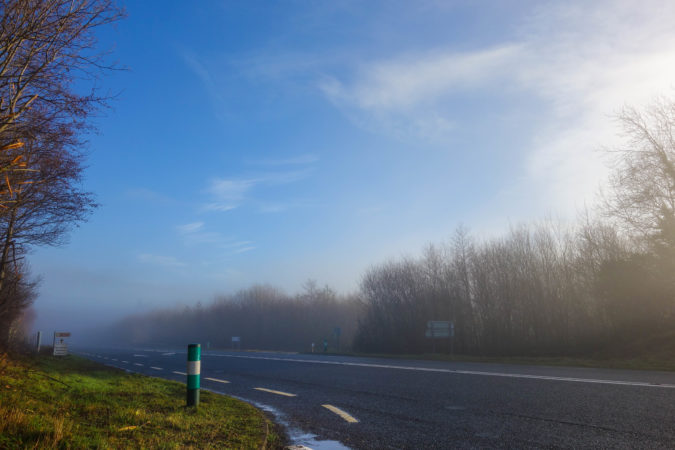 Foggy roads Lough Eske ireland